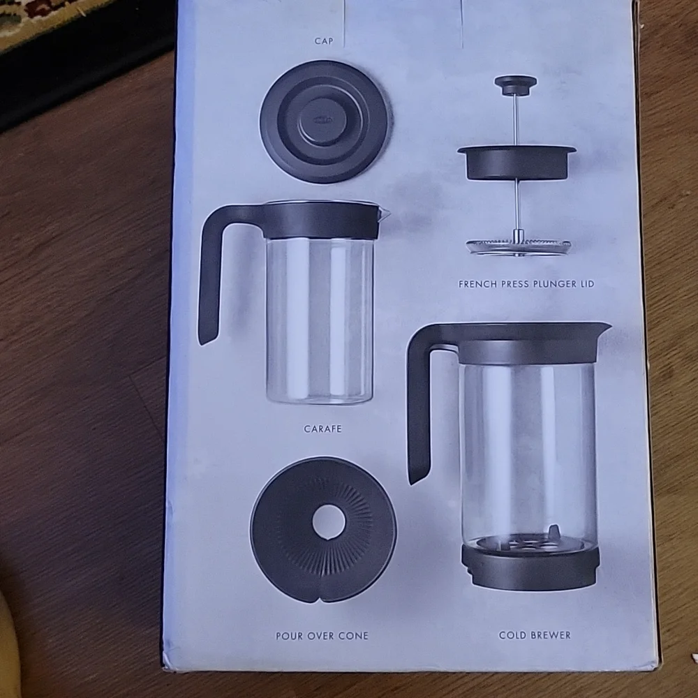 Hotel Collection 3 in 1 Cold Brewer Kit Pour over French Press 1.5 liter…New